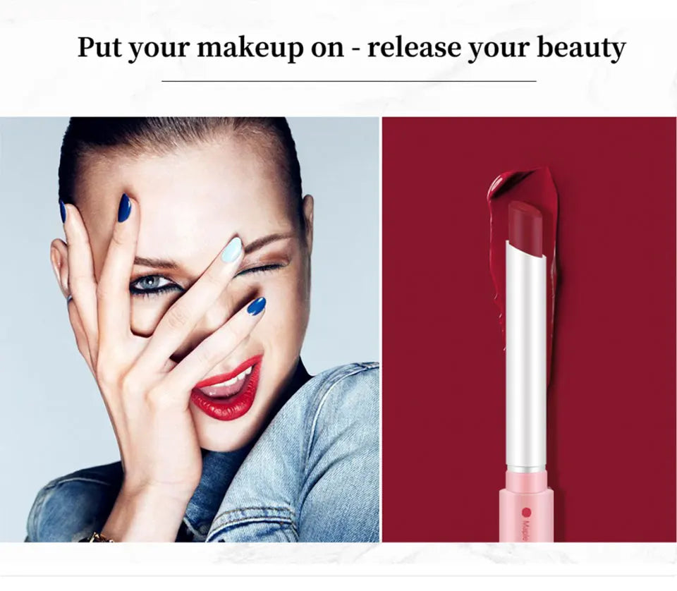 4 pcs/set Cigarette Lipstick Set Long Lasting Lip Glaze Matte Lip Gloss Waterproof.