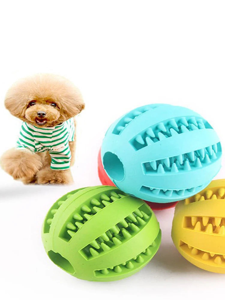 pet leaking ball toys dogs playing with natural rubber leaking device grappling.