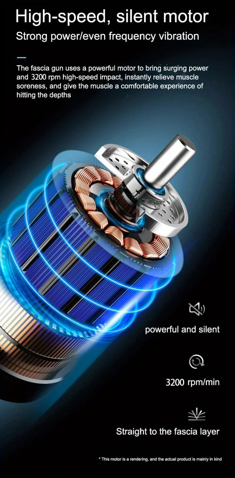 99 Level Massage Gun Fascia Deep Muscle Relax Body Neck Massager Male Female.