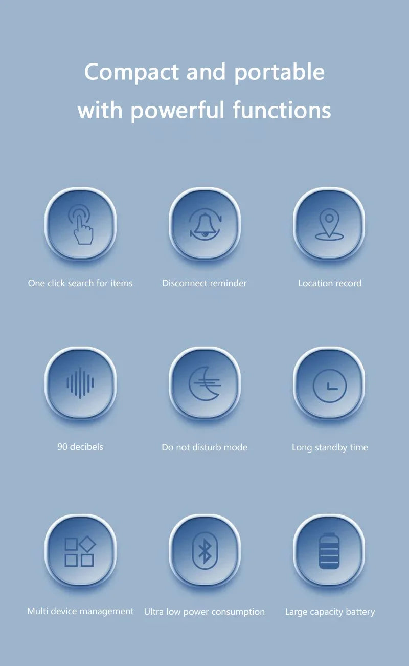 Xiaomi Mini Smart Anti-Lost Tracker Reminder For Pets Kids Bag Wallet 5G Bluetooth GPS Device Air Tag Finder Tracking Locator