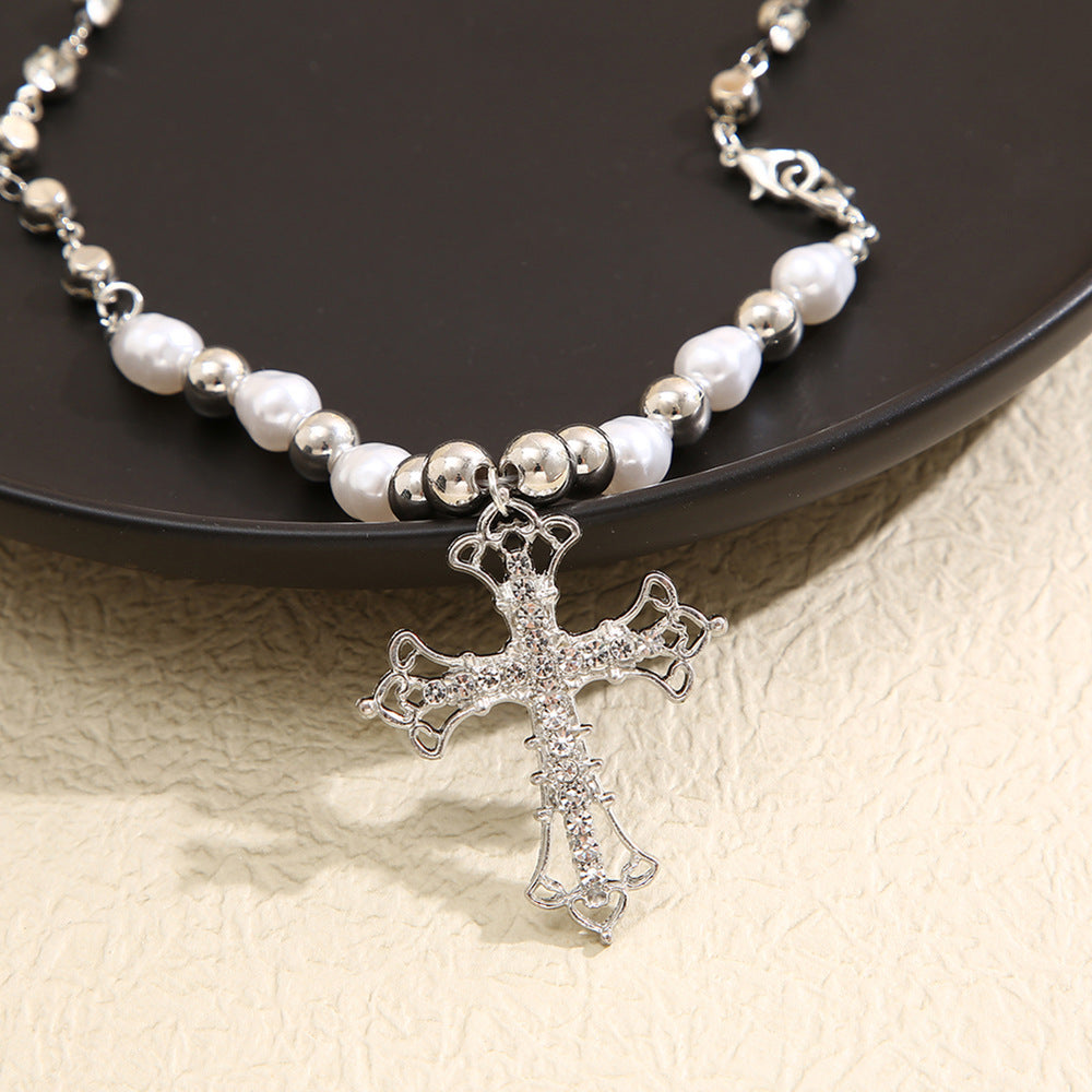 Pearl Cross Pendant.