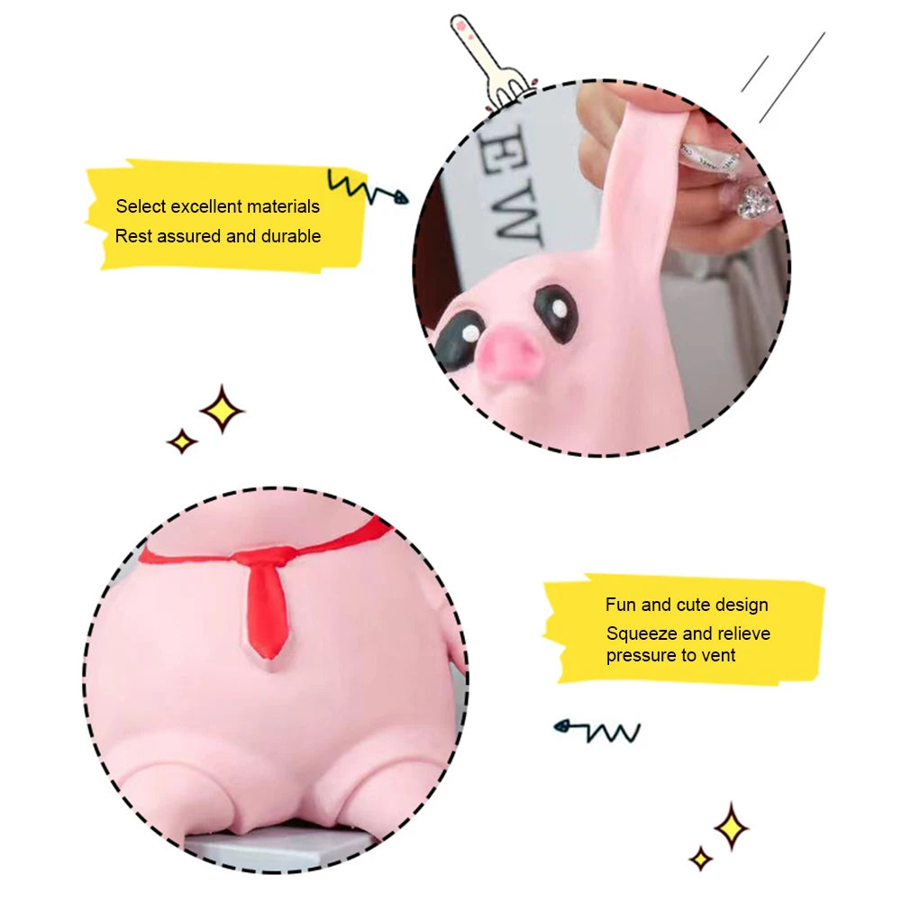 1/2/3PCS Pink Pig Stress Relief Toy Decompression Toys Squeeze Rebound Animal Little Pig Pinch Fidget Toy For Children Or Pets
