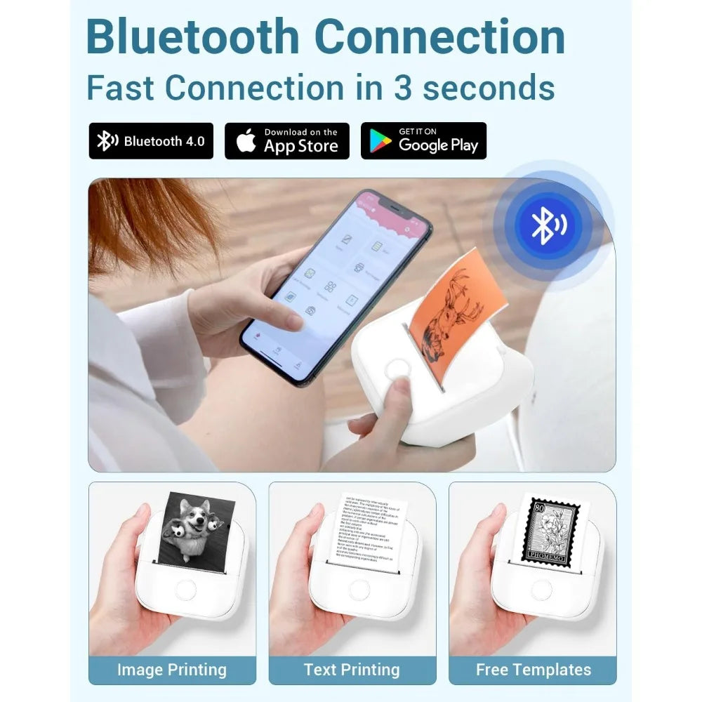 Phomemo T02 Wireless Pocket Thermal Printer Portable
