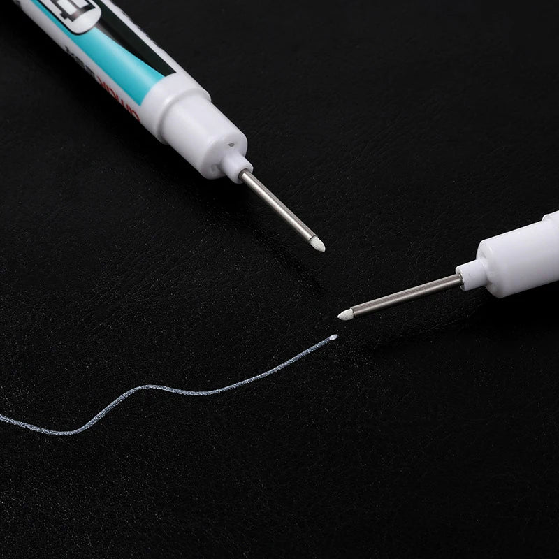 White Marker Oily Fine Tip Courier Waterproof Non-Fading, Card Tire Glass Highlighter.