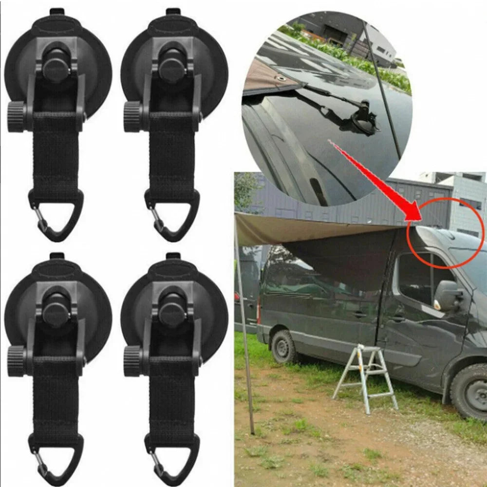 4Pcs Car Tent Suction Cups Buckle