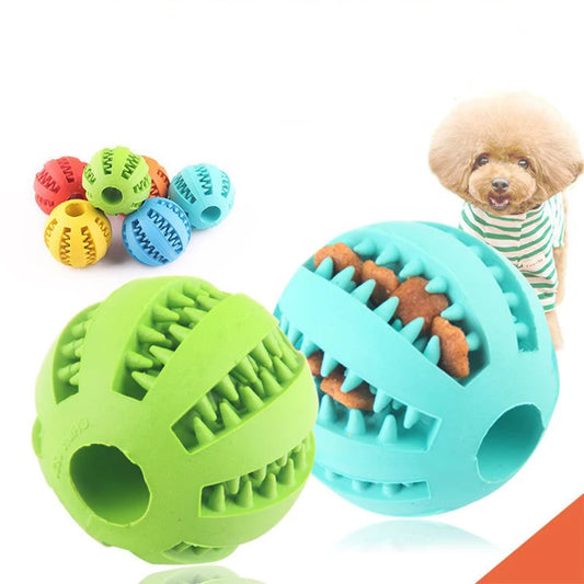 pet leaking ball toys dogs playing with natural rubber leaking device grappling.