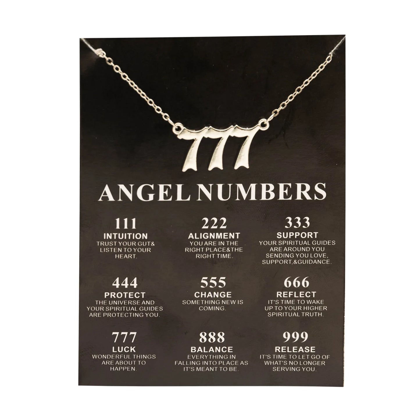 Lucky Angel Numbers Wish 777 Pendant Necklace