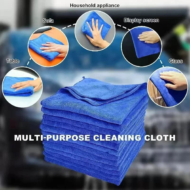 Microfiber Cleaning Cloths Lint Free,Cloths Reusable Cleaning Towels w/ Super Absorbent for Car Window.