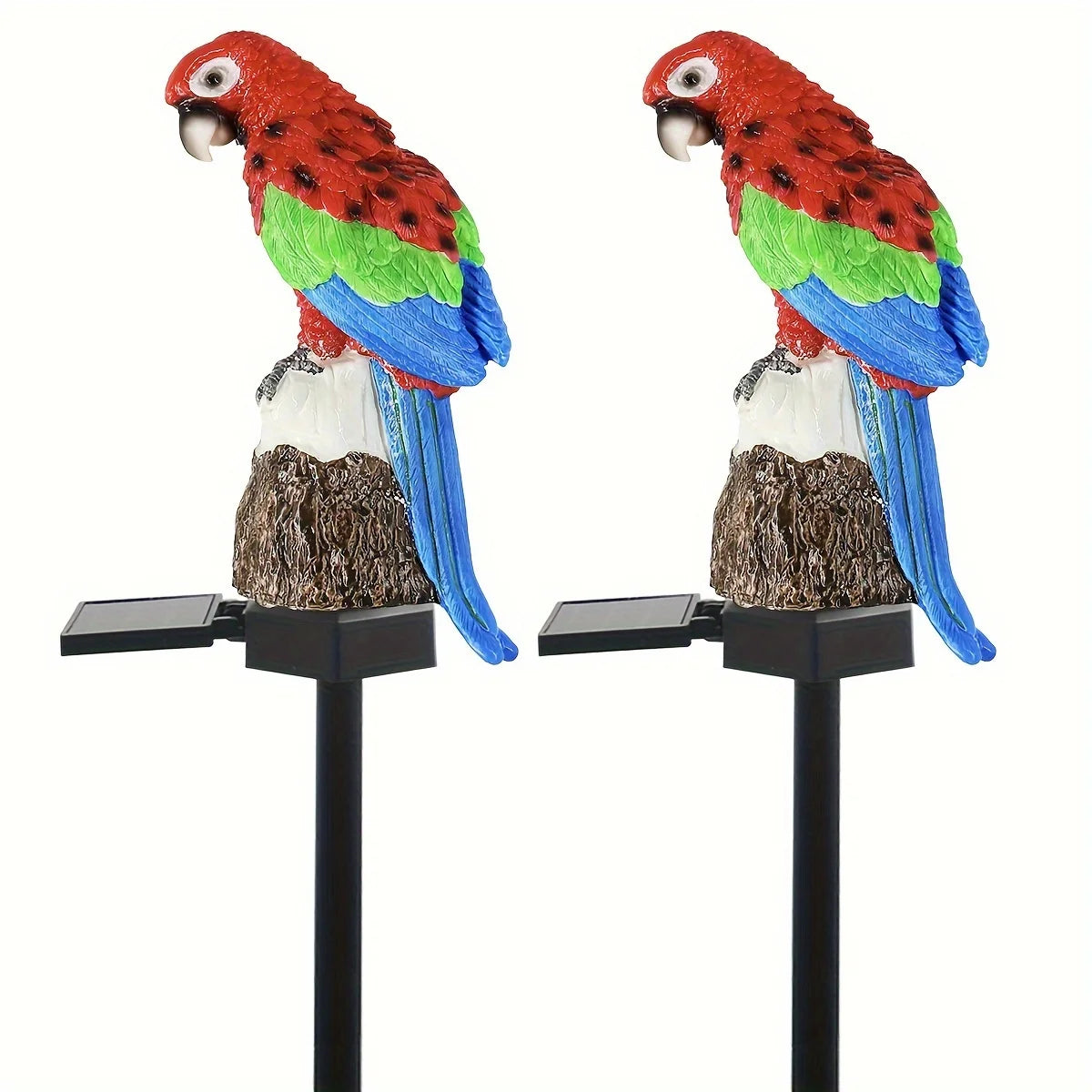 1 Pc Solar Sculpture Resin Owl Ground Plug Light.