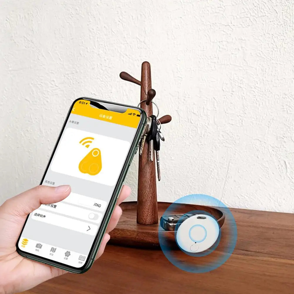 Cat Dog GPS Bluetooth 5.0 Tracker Anti-Lost Device Round Mini Anti-Lost Device Dog Pet Child Tracker Key Finder Accessories