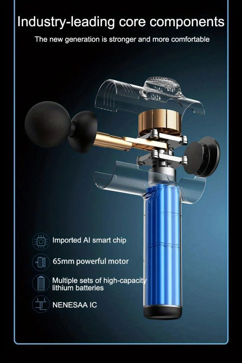 99 Level Massage Gun Fascia Deep Muscle Relax Body Neck Massager Male Female.