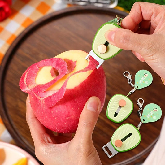 Mini Cartoon Scalable Peeler Stainless Steel Fruits Paring Knife Portable Peeler Cute Peeling Knife Avocado Kitchen Gadgets Tool